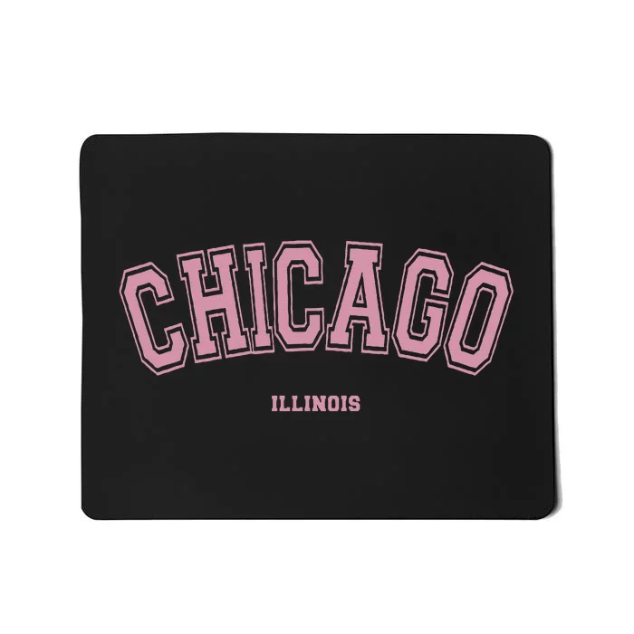 Chicago Illinois Il Varsity Style On Chicago Mousepad