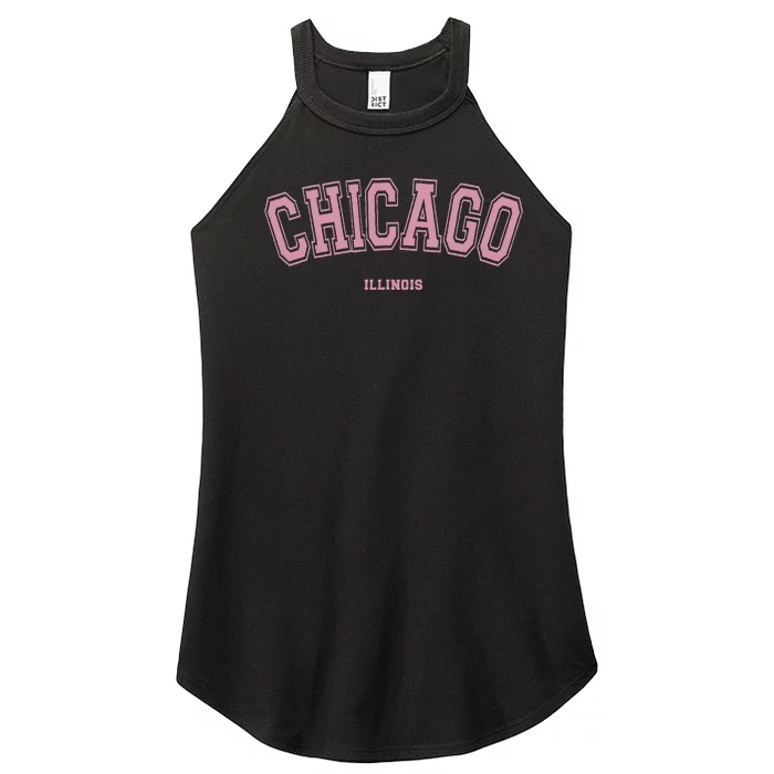 Chicago Illinois Il Varsity Style On Chicago Women’s Perfect Tri Rocker Tank