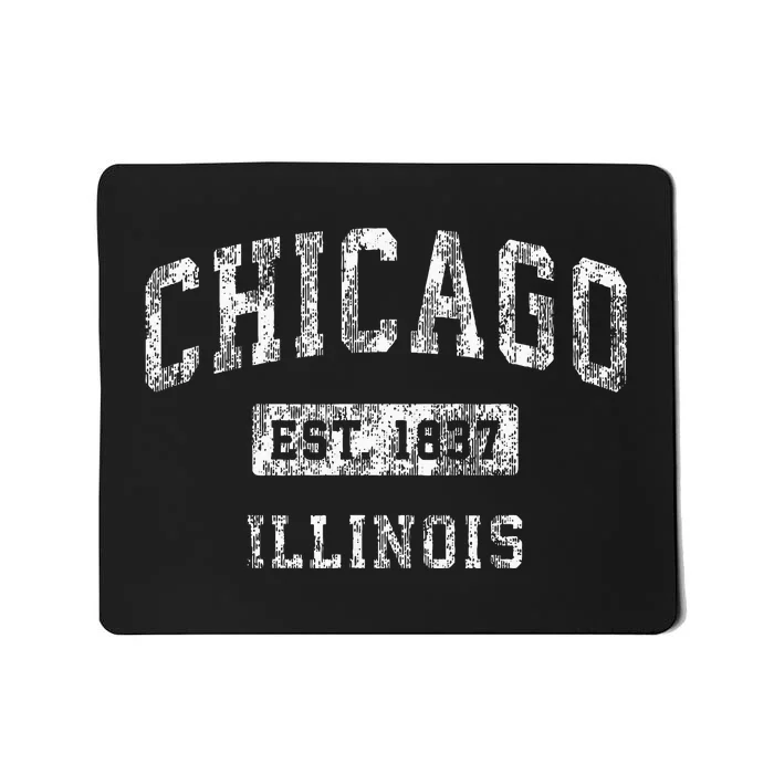 Chicago Illinois Il Vintage Established Sports Design Mousepad