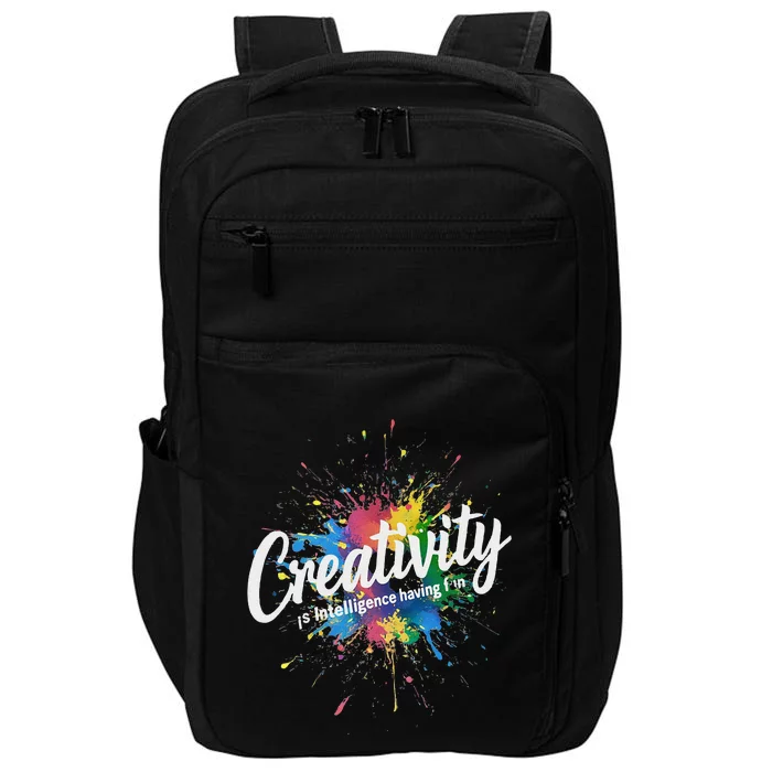 Creativity Is Intelligence Having Fun Creative Artist Impact Tech Backpack