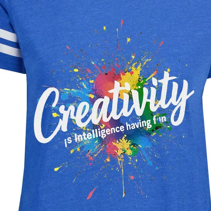 Creativity Is Intelligence Having Fun Creative Artist Enza Ladies Jersey Football T-Shirt