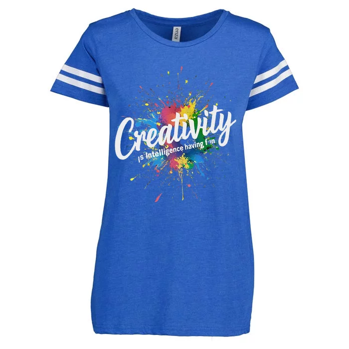 Creativity Is Intelligence Having Fun Creative Artist Enza Ladies Jersey Football T-Shirt