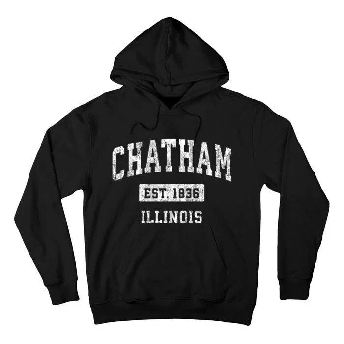 Chatham Illinois Il Vintage Sports Tall Hoodie