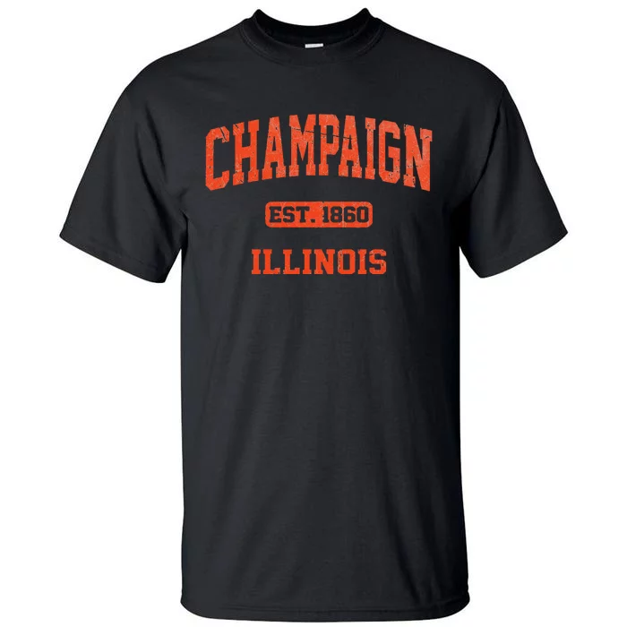 Champaign Illinois IL Vintage State Athletic Style Tall T-Shirt