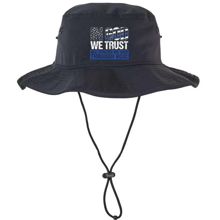 Crime Investigator In God We Trust We Run Through Ncic Gift Legacy Cool Fit Booney Bucket Hat