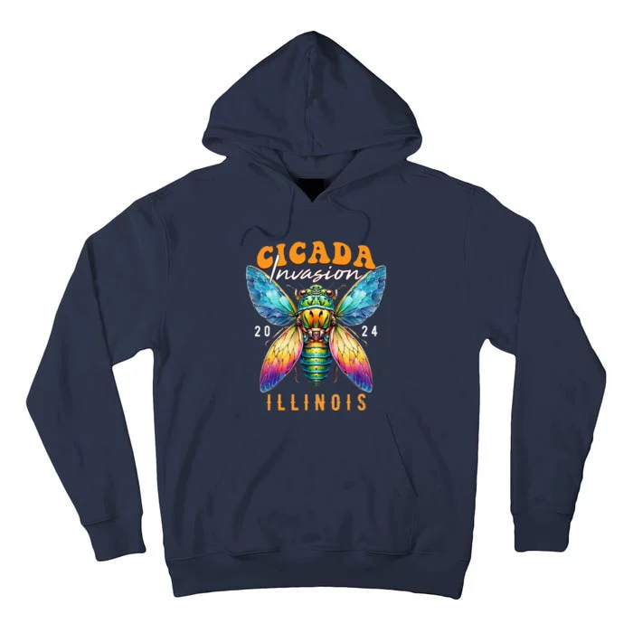 Cicada Invasion Illinois 2024 Insect Broods Xix And Xiii Tall Hoodie