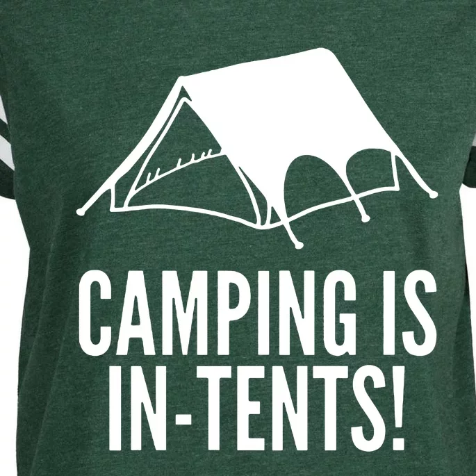 Camping Is In Tents Enza Ladies Jersey Football T-Shirt