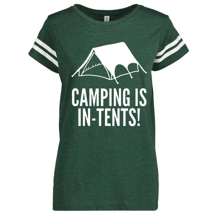 Camping Is In Tents Enza Ladies Jersey Football T-Shirt