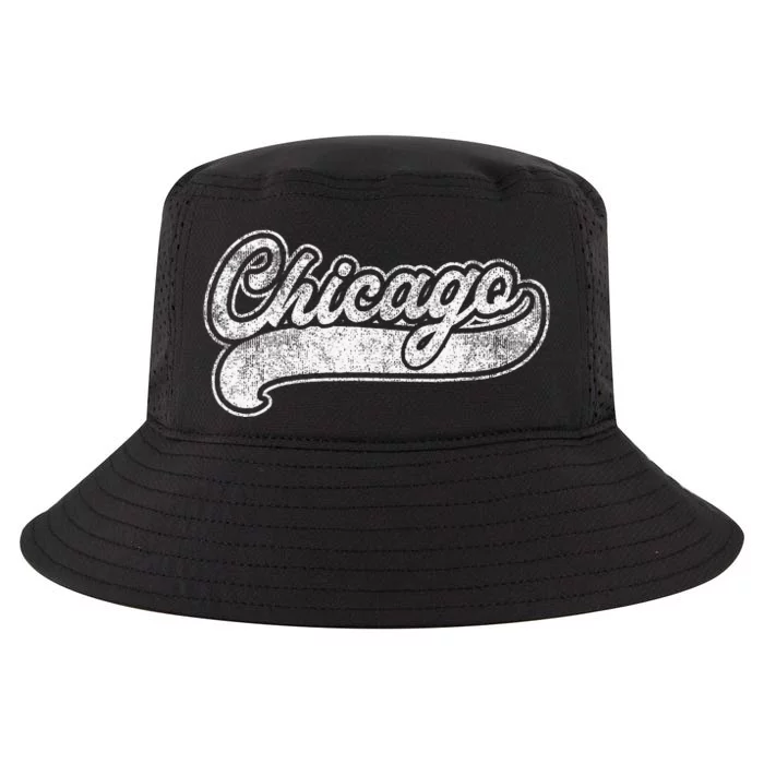 Chicago Illinois Il Retro Baseball Style Cool Comfort Performance Bucket Hat