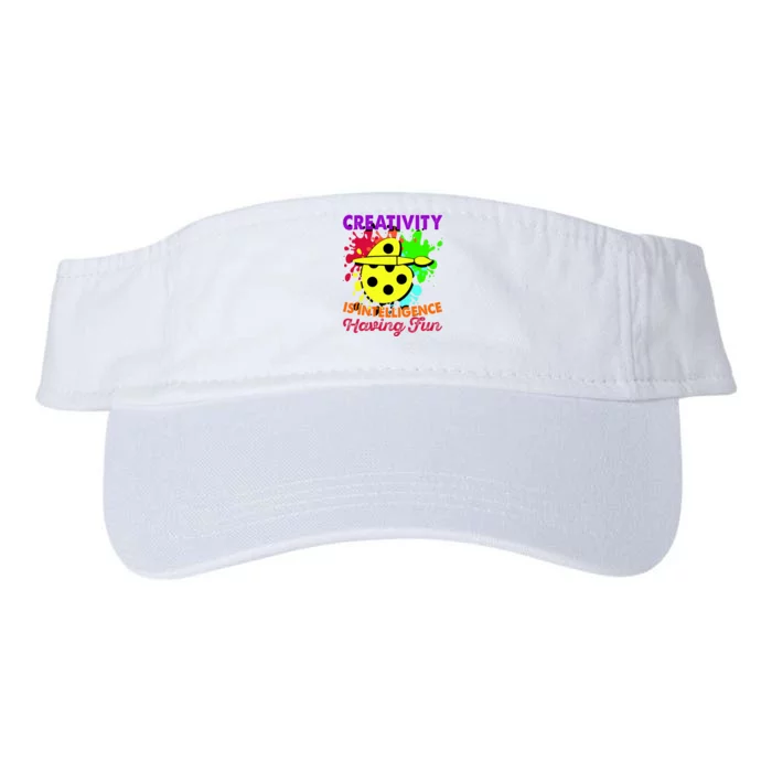 Creativity Is Intelligence Having Fun Valucap Bio-Washed Visor