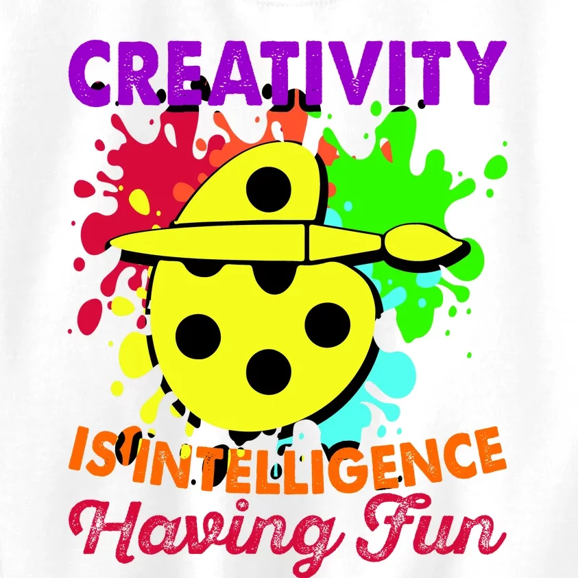 Creativity Is Intelligence Having Fun Kids Sweatshirt