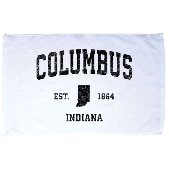 Columbus Indiana In Vintage Established Sports Design Microfiber Hand Towel