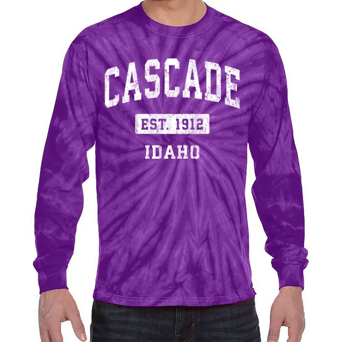 Cascade Idaho Id Vintage Sports Established Tie-Dye Long Sleeve Shirt