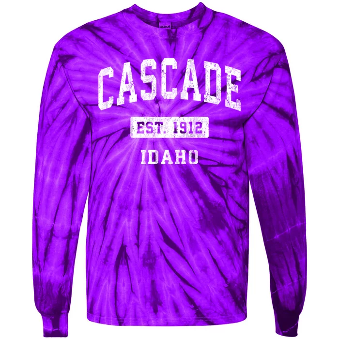 Cascade Idaho Id Vintage Sports Established Tie-Dye Long Sleeve Shirt