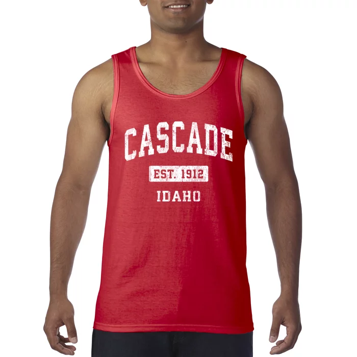 Cascade Idaho Id Vintage Sports Established Tank Top