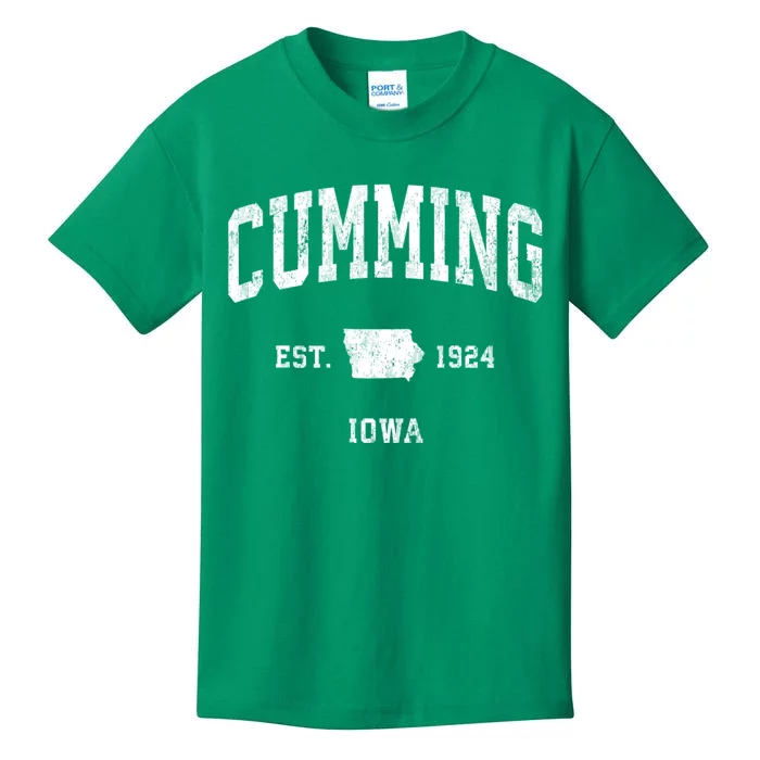 Cumming Iowa Ia Vintage Athletic Sports Kids T-Shirt