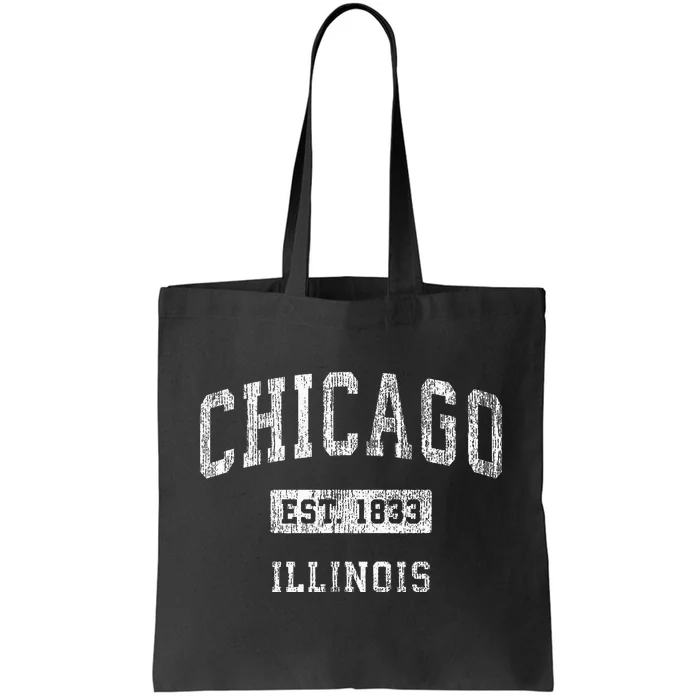 Chicago Illinois IL Vintage Athletic Sports Tote Bag