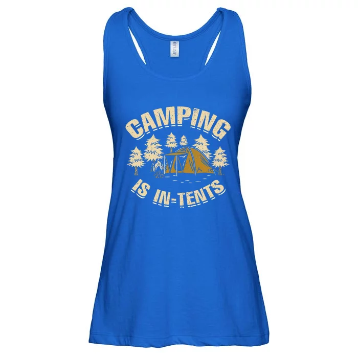 Camping Is InTents Intense Funny Joke Camp Hiking Ladies Essential Flowy Tank