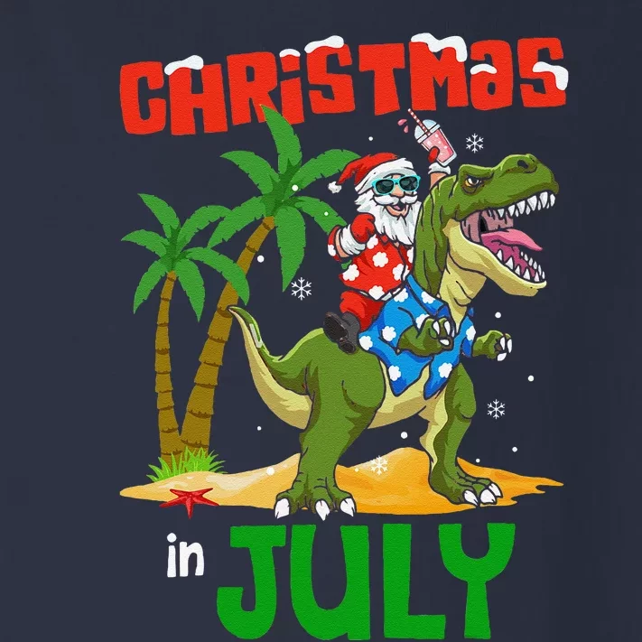 Christmas In July Santa Dinosaur Rex Dino Toddler Long Sleeve Shirt