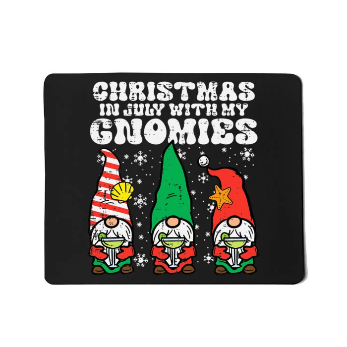 Christmas In July Gnomes Summer Xmas Matching Kids Mousepad