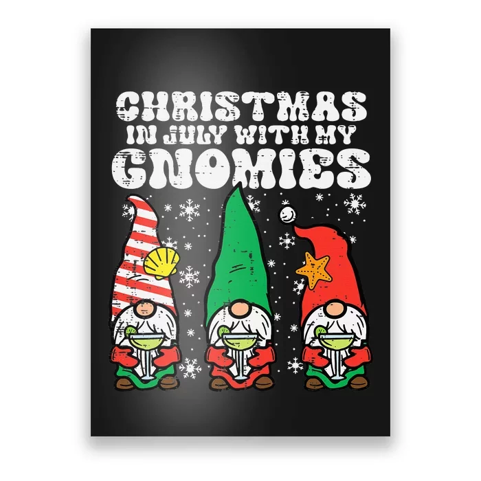 Christmas In July Gnomes Summer Xmas Matching Kids Poster