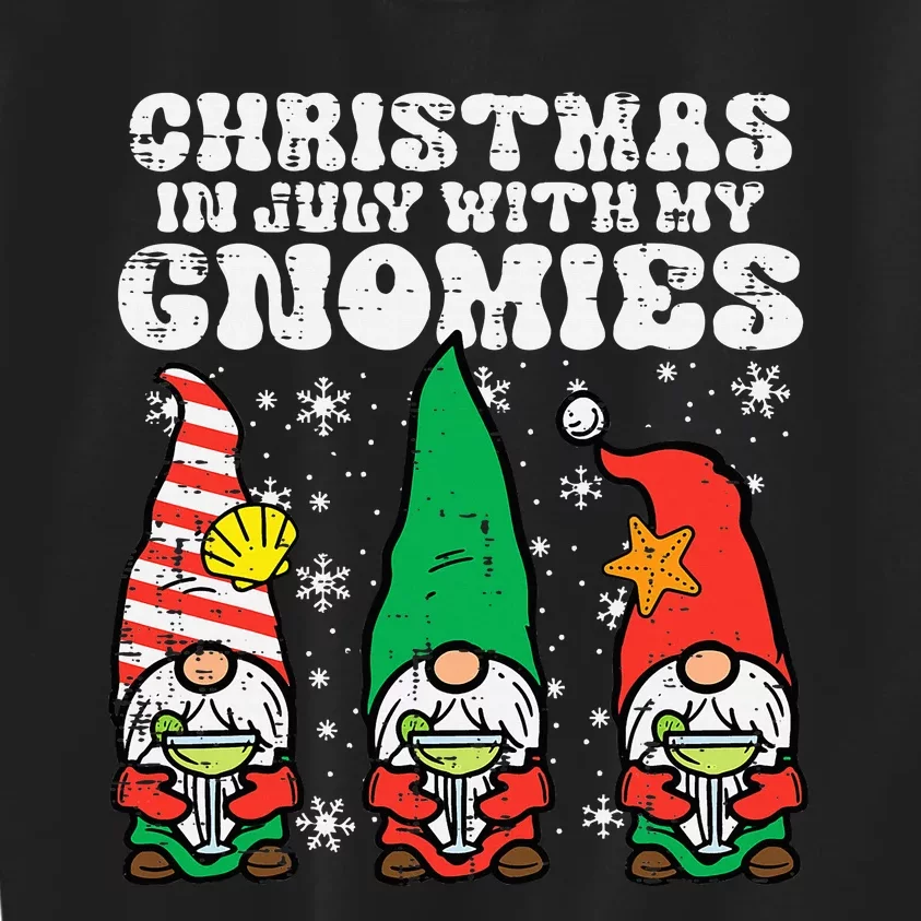 Christmas In July Gnomes Summer Xmas Matching Kids Kids Sweatshirt