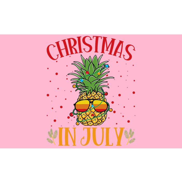 Christmas In July Pineapple Summer Holiday Bumper Sticker