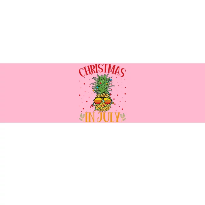 Christmas In July Pineapple Summer Holiday Bumper Sticker