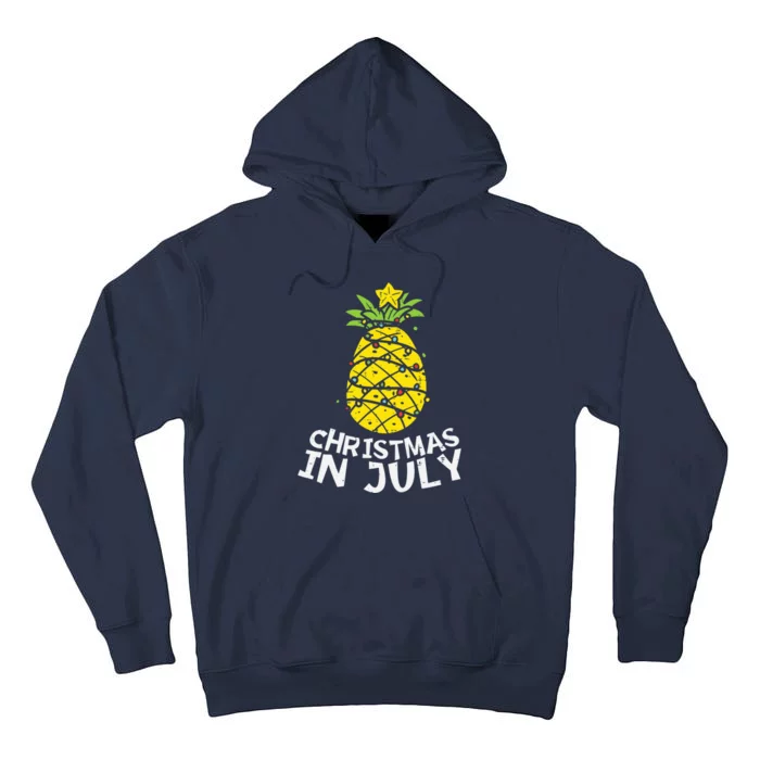 Christmas In July Pineapple Xmas Tree Summer Tall Hoodie