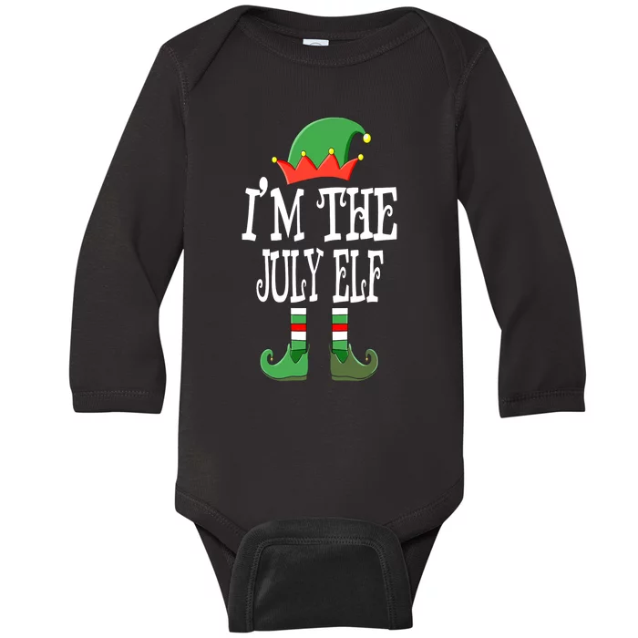 Christmas In July Elf Group Matching Family Christmas Gift Baby Long Sleeve Bodysuit