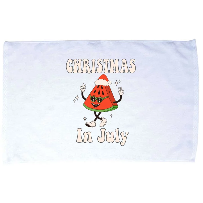 Christmas In July Retro Watermelon Microfiber Hand Towel