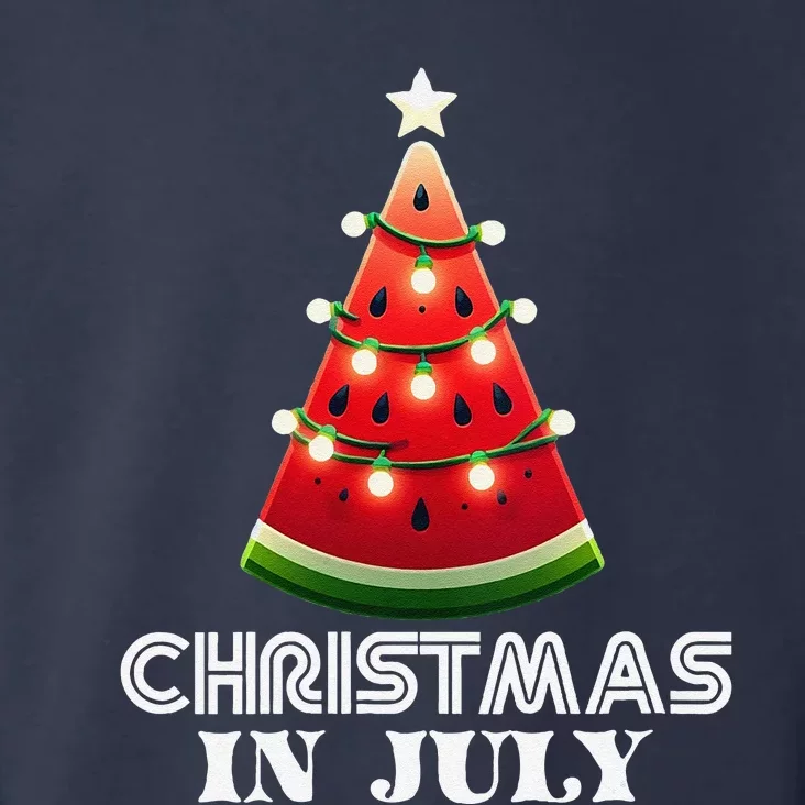 Christmas In July Watermelon Xmas Light Summer Toddler Hoodie