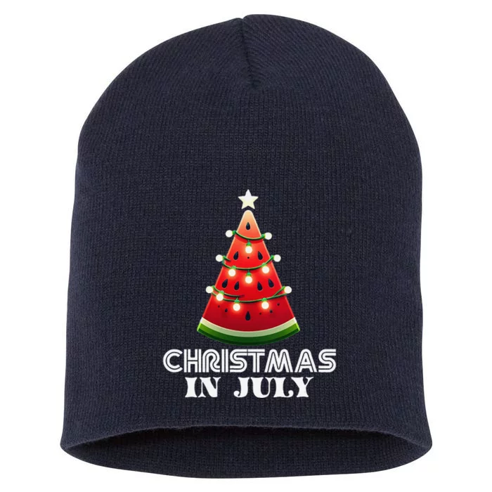 Christmas In July Watermelon Xmas Light Summer Short Acrylic Beanie