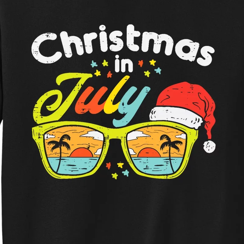 Christmas In July Sunglasses Santa Beach Summer Summer Xmas Sweatshirt