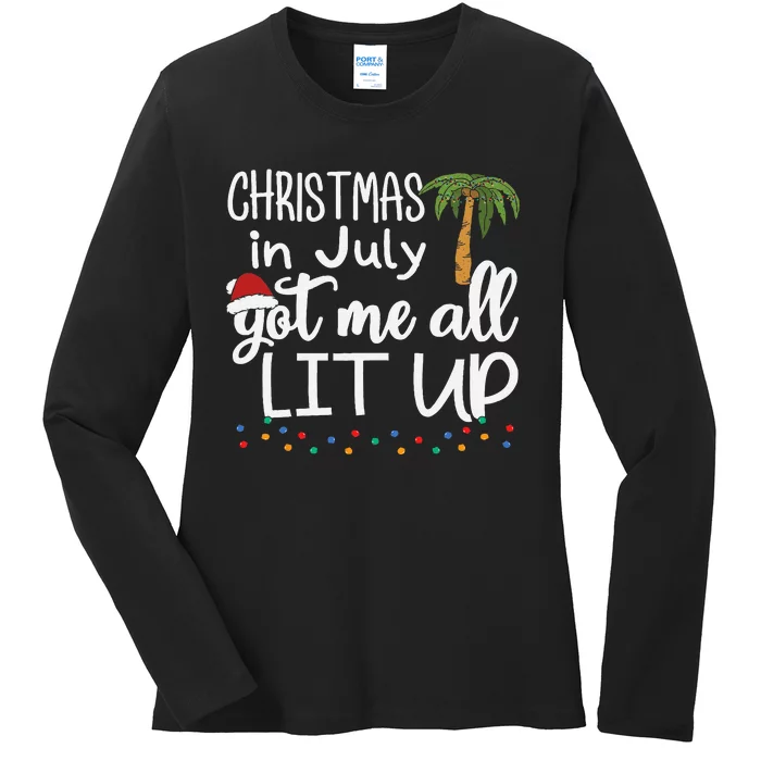 CHRISTMAS IN JULY Summer Xmas Decoration Men Women Kids Ladies Long Sleeve Shirt