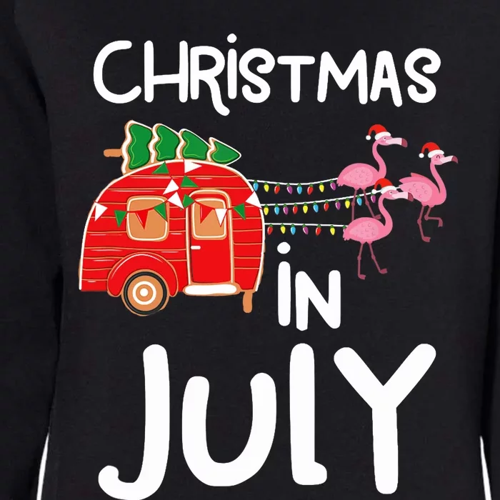 Christmas In July, Funny Summer Camper Womens California Wash Sweatshirt