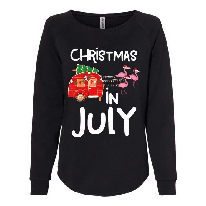 Christmas In July, Funny Summer Camper Womens California Wash Sweatshirt