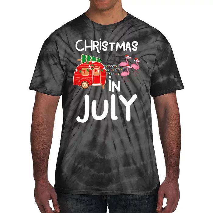 Christmas In July, Funny Summer Camper Tie-Dye T-Shirt