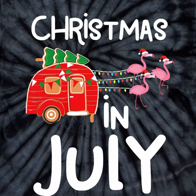 Christmas In July, Funny Summer Camper Tie-Dye T-Shirt