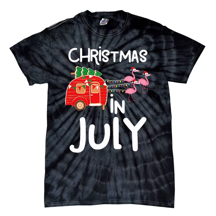 Christmas In July, Funny Summer Camper Tie-Dye T-Shirt