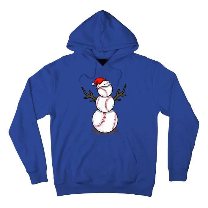 Christmas In July Summer Baseball Snowman Party Tall Hoodie