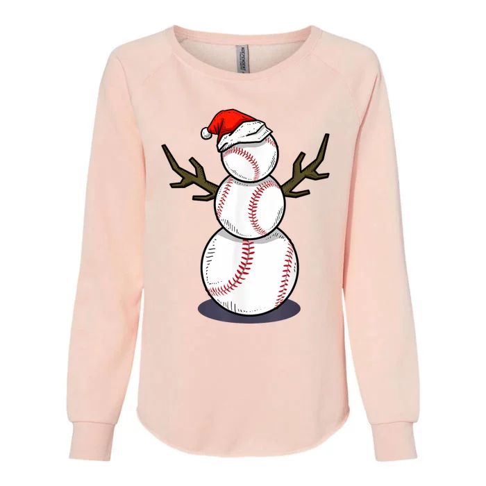 Christmas In July Summer Baseball Snowman Party Womens California Wash Sweatshirt