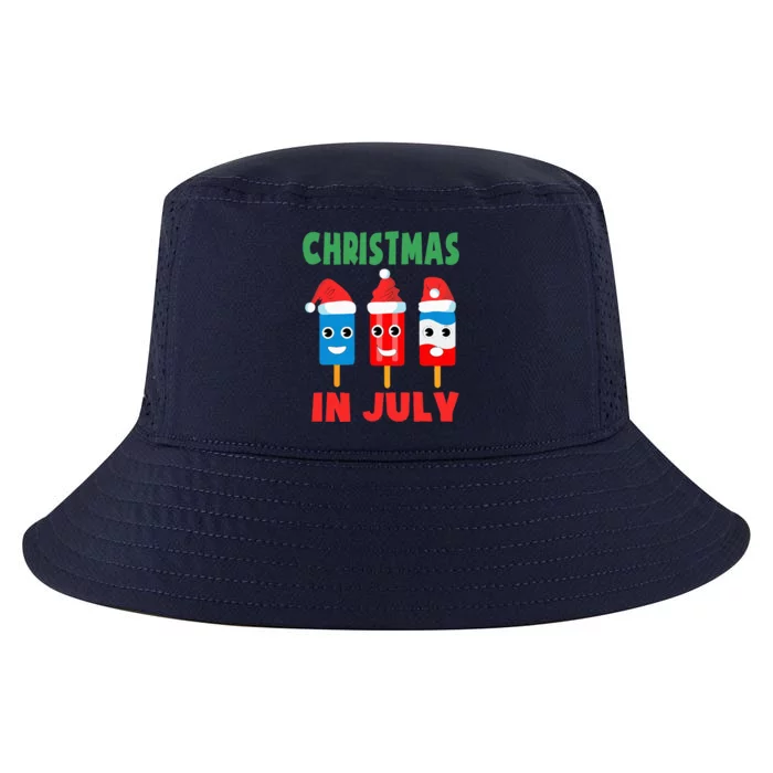 Christmas In July Ice Pops In Santa Hat Cute Cool Comfort Performance Bucket Hat