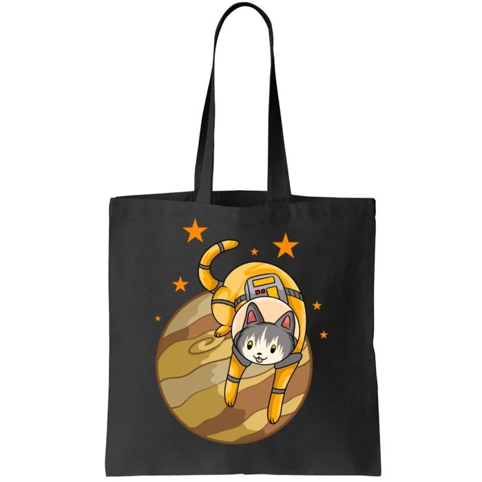 Cat In Jupiter Tote Bag