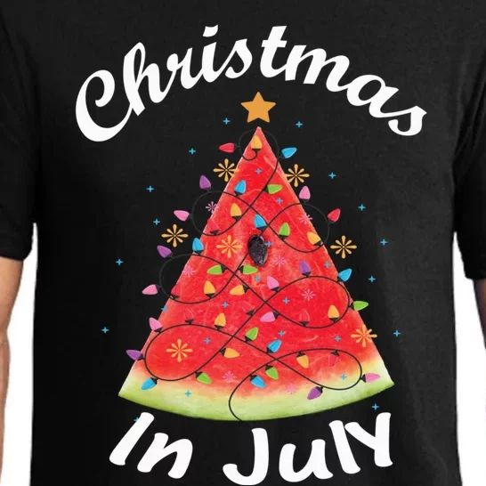 Christmas In July Summer Design Melon Christmas Tree Summer Pajama Set