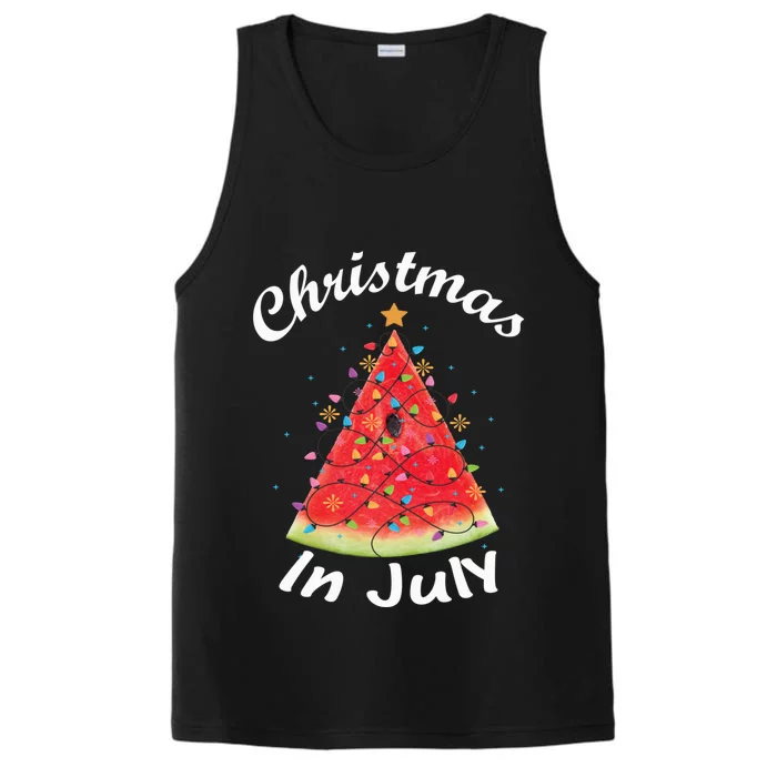 Christmas In July Summer Design Melon Christmas Tree Summer Performance Tank