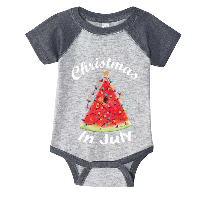 Christmas In July Summer Design Melon Christmas Tree Summer Infant Baby Jersey Bodysuit