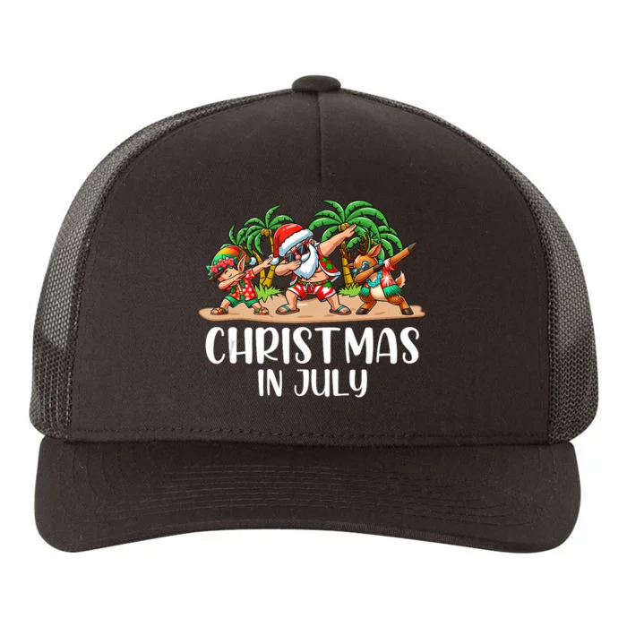 Christmas In July Dabbing Santa Squad Yupoong Adult 5-Panel Trucker Hat