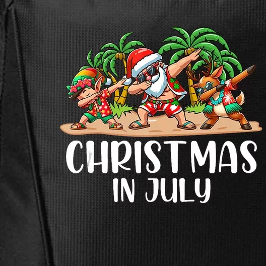 Christmas In July Dabbing Santa Squad City Backpack