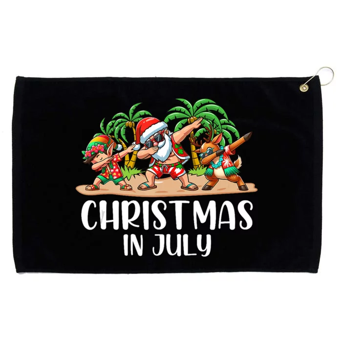 Christmas In July Dabbing Santa Squad Grommeted Golf Towel